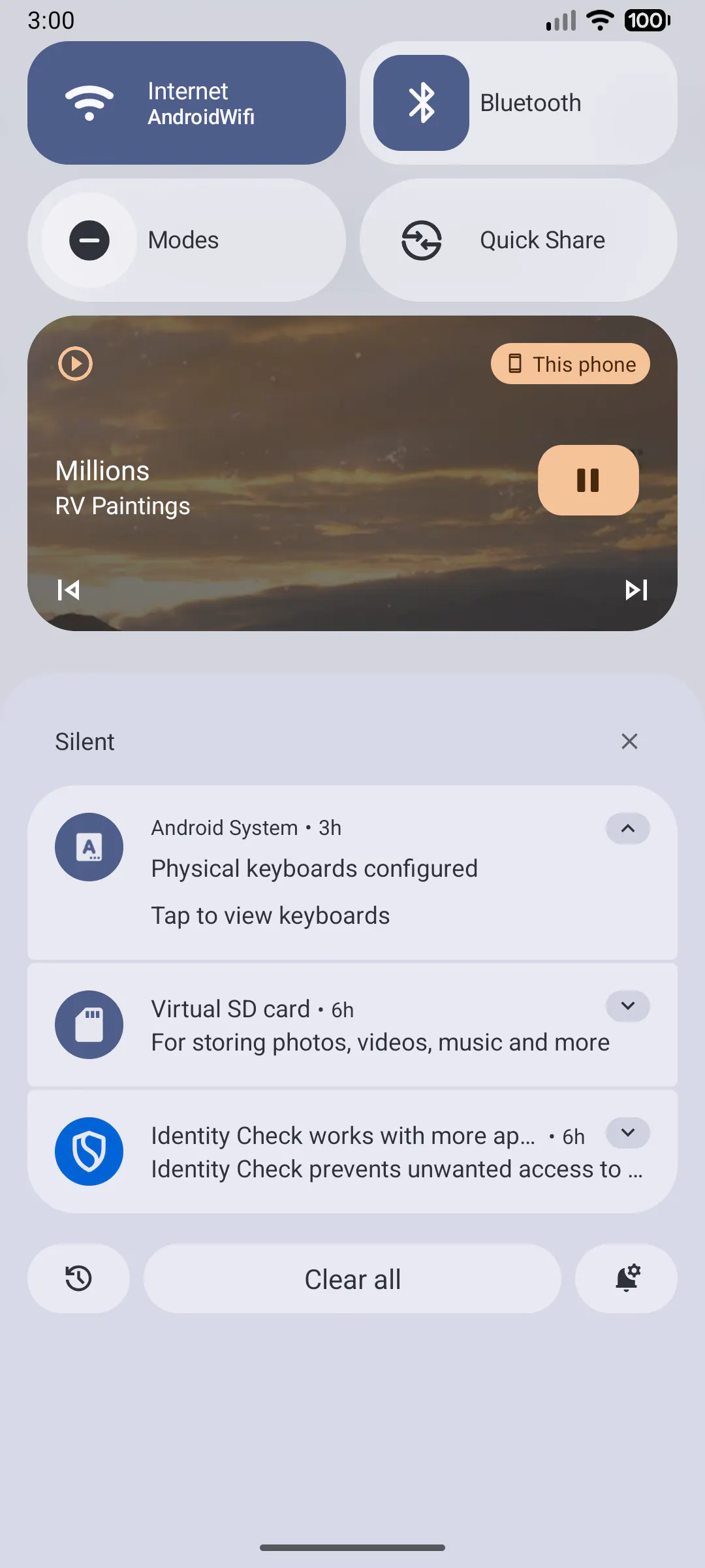 Home Assistant media controls in the Android notification shade